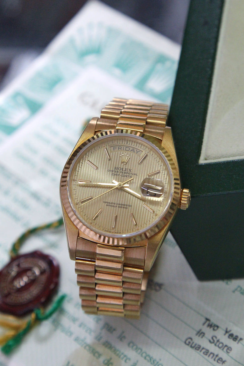 36mm gold rolex online day date