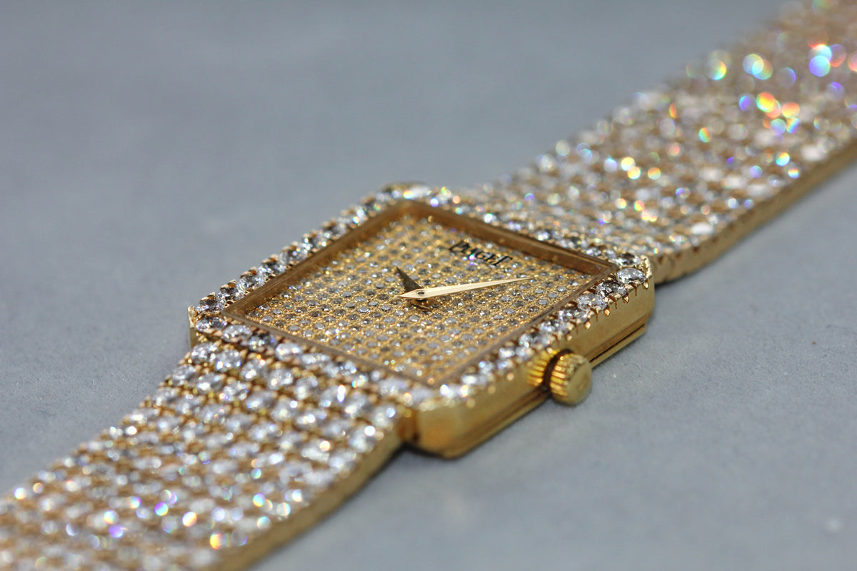 Piaget yellow gold and diamond set bracelet watch Circa 1995 Ref