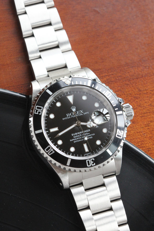 Rolex Submariner Date Black Dial Watch Ref: 16610