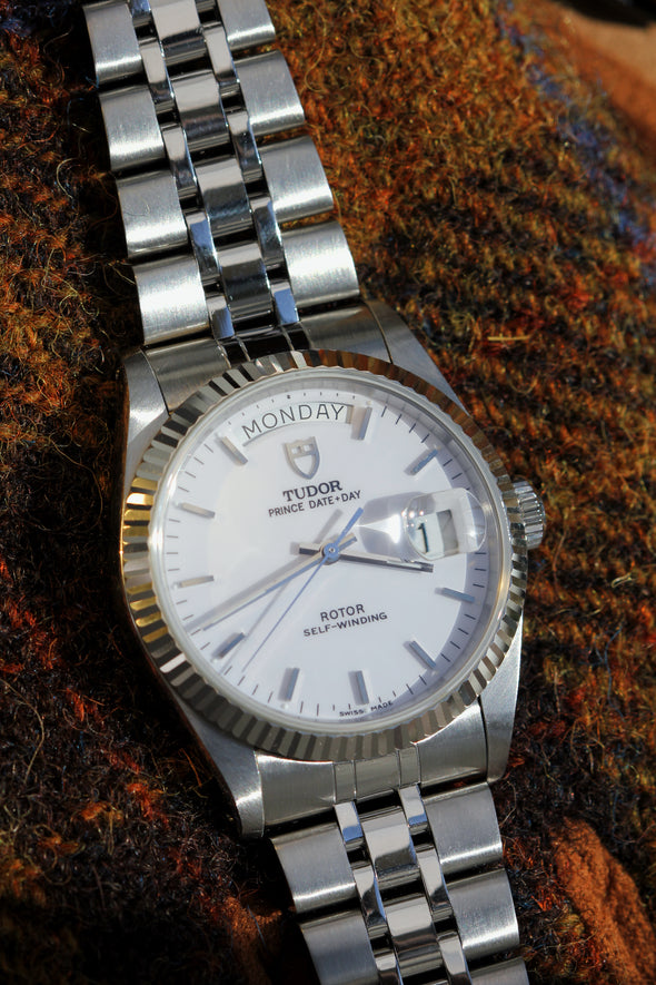 Tudor Prince Date-Day 76214 White Dial Watch