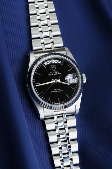 Tudor Prince Day-Date Black Dial Watch Full-Set