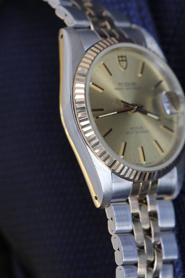 Tudor Vintage Oyster Date Champagne Dial Watch