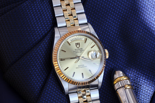 Tudor Oyster Prince Date-Day Champagne Dial Watch