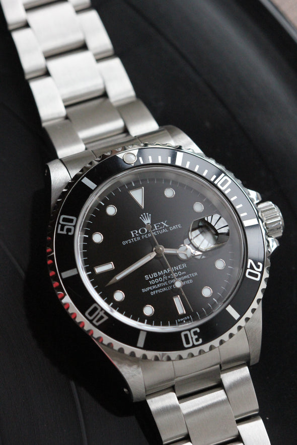 Rolex Submariner Date Black Dial Watch Ref: 16610