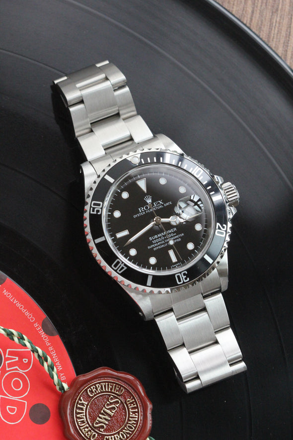 Rolex Submariner Date Black Dial Watch Ref: 16610