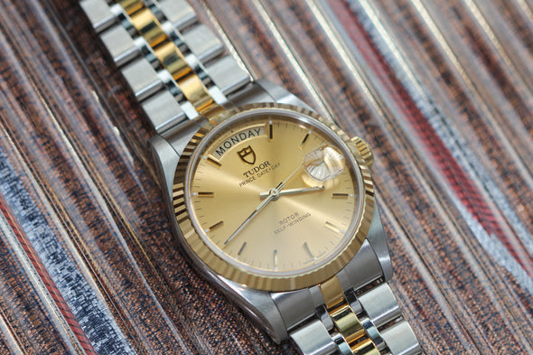 Tudor Prince Date-Day 76213 champagne Dial NOS