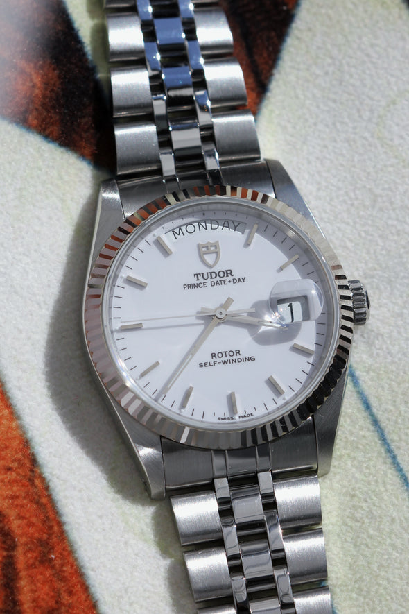 Tudor Prince Date-Day 76214 White Dial Watch