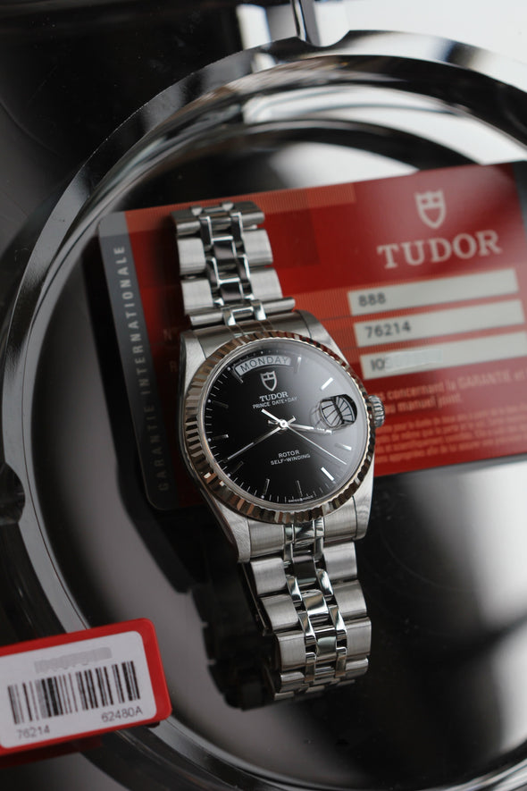 Tudor Prince Day-Date 76214 Black Dial Watch 2014 Full-Set