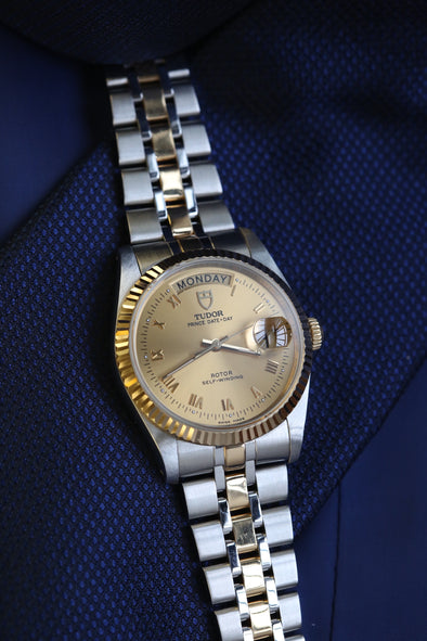 Tudor Prince Date-Day Champagne Roman Numeral Watch