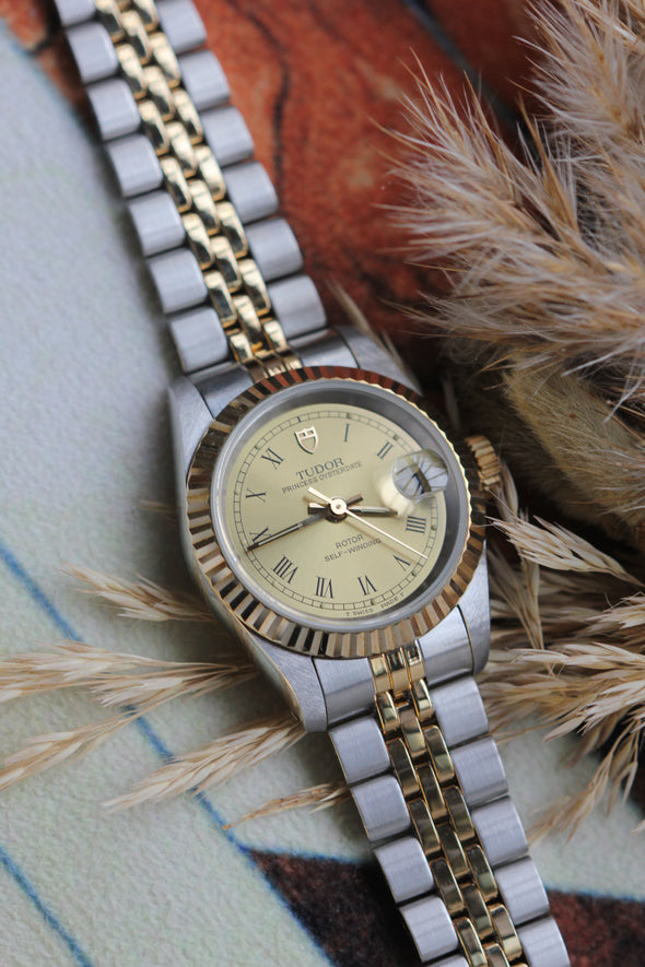 Tudor Princess  OysterDate Champagne Roman Dial Full-Set