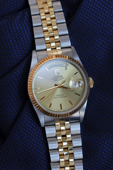 Tudor Oyster Prince Date-Day Champagne Dial Watch