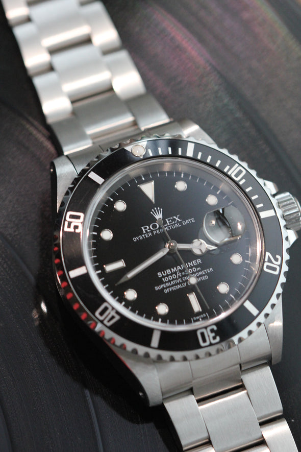 Rolex Submariner Date Black Dial Watch Ref: 16610