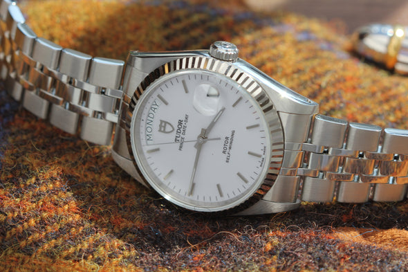 Tudor Prince Date-Day 76214 White Dial Watch