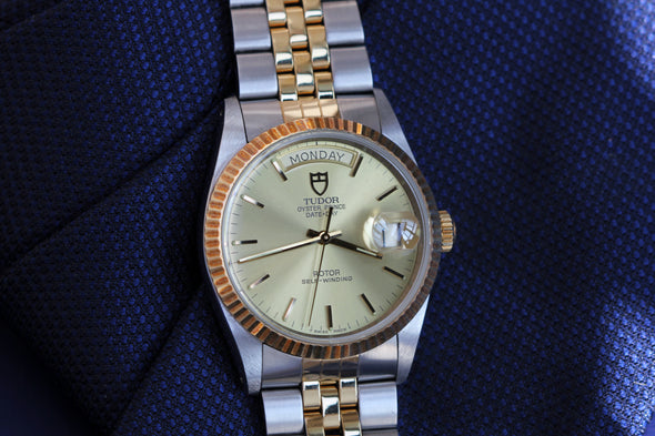 Tudor Oyster Prince Date-Day Champagne Dial Watch