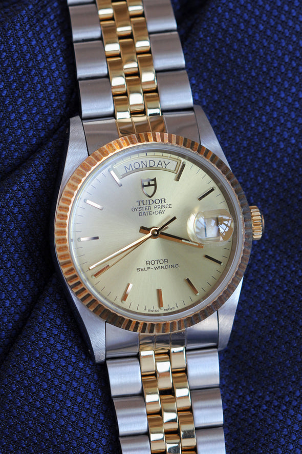 Tudor Oyster Prince Date-Day Champagne Dial Watch