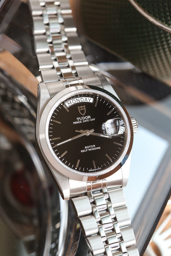 Tudor Prince Date-Day Black Dial Watch