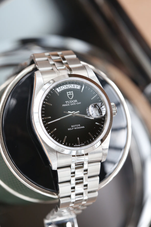 Tudor Prince Date-Day Black Dial Watch