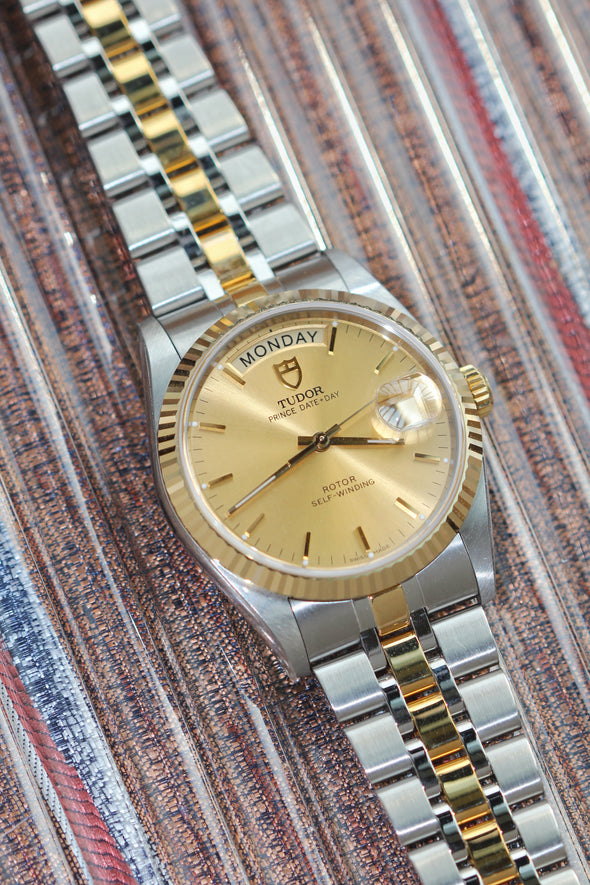 Tudor Prince Date-Day 76213 champagne Dial NOS