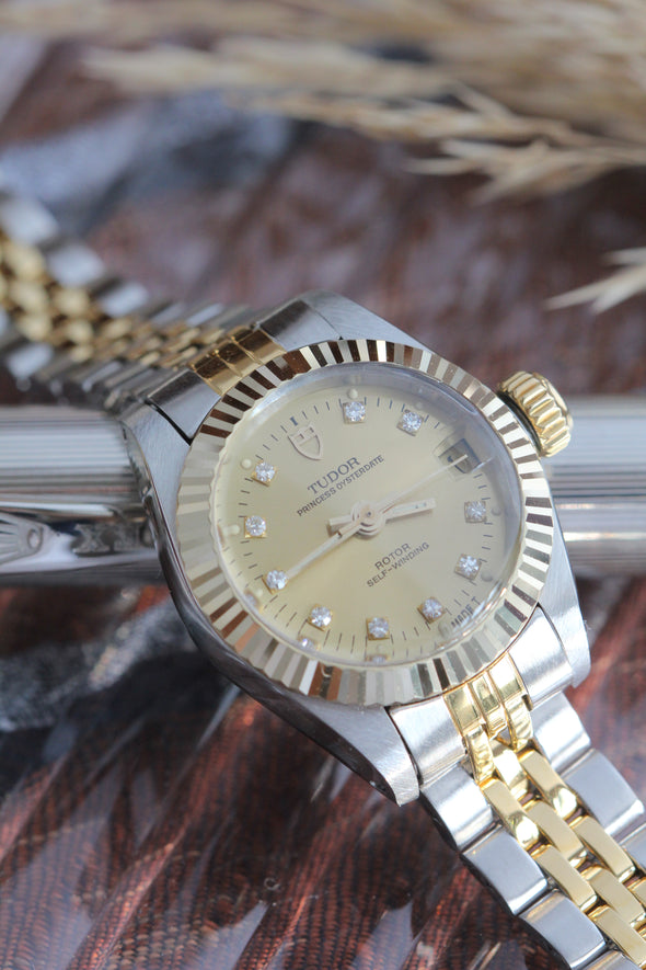 Tudor Princess OysterDate Diamonds Dial Watch Ref: 92513