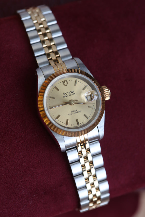 Tudor Princess Champagne Dial Watch Full-Set NOS