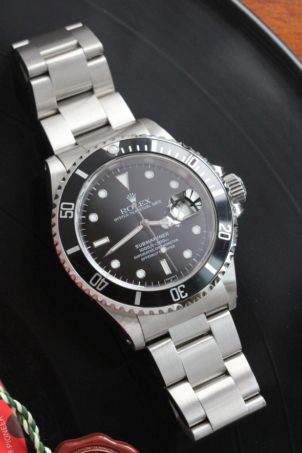 Rolex Submariner Date Black Dial Watch Ref: 16610