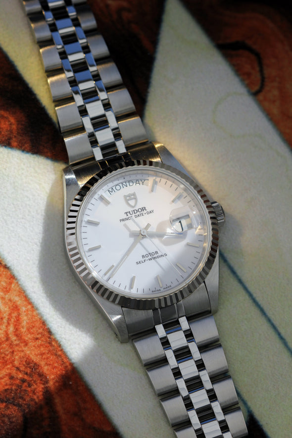 Tudor Prince Date-Day 76214 White Dial Watch