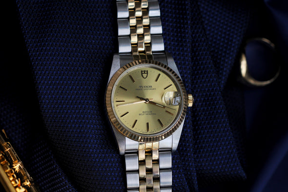 Tudor Vintage Oyster Date Champagne Dial Watch