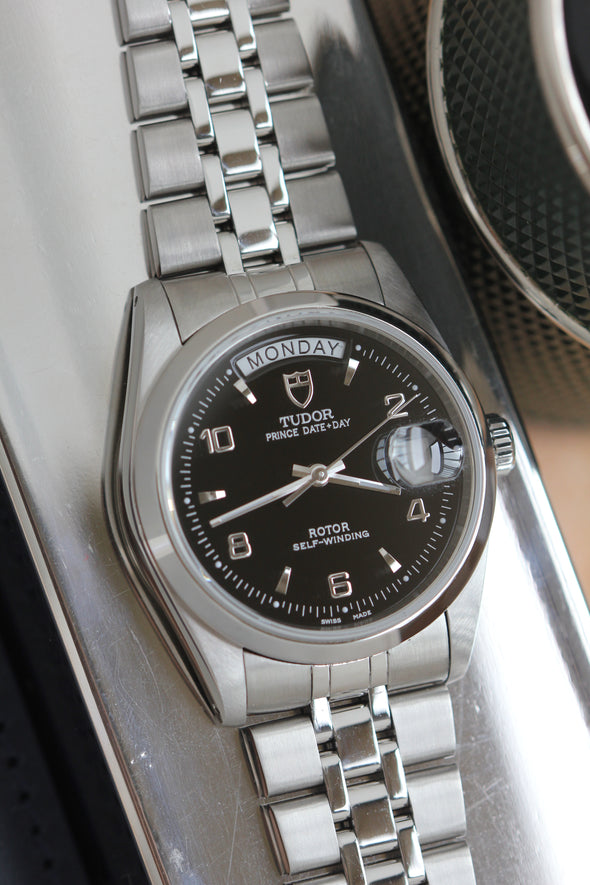 Tudor Prince Date-Day 76200 Black Arabic dial Watch