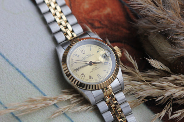 Tudor Princess  OysterDate Champagne Roman Dial Full-Set