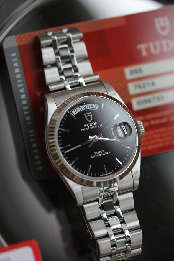 Tudor Prince Day-Date 76214 Black Dial Watch 2014 Full-Set