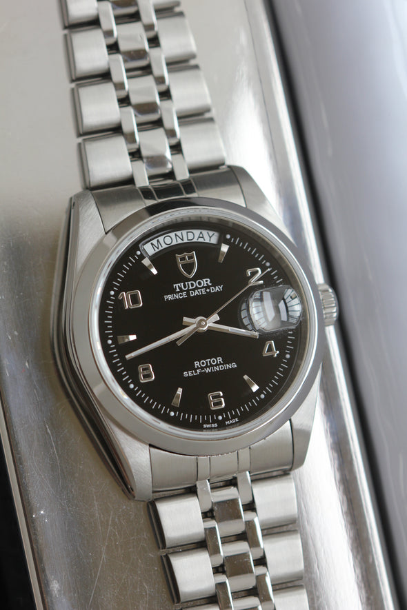 Tudor Prince Date-Day 76200 Black Arabic dial Watch