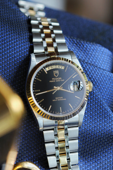 Tudor Prince Date-Day 76213 Automatic Black Dial Watch