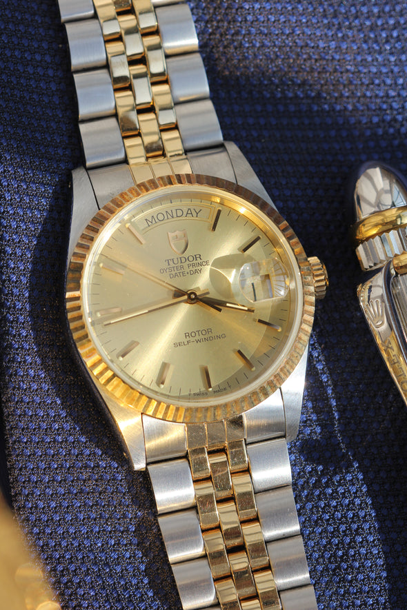 Tudor Oyster Prince Date-Day Champagne Dial Watch