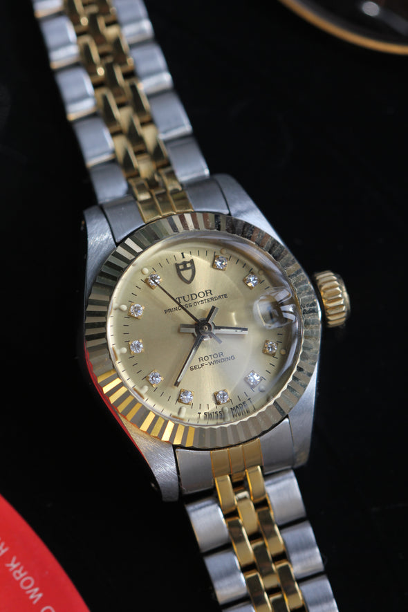 Tudor Princess OysterDate Diamonds Dial Watch Ref: 92513