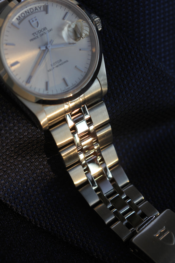 Tudor Prince Date-Day 76200 Silver Sunburst dial Watch