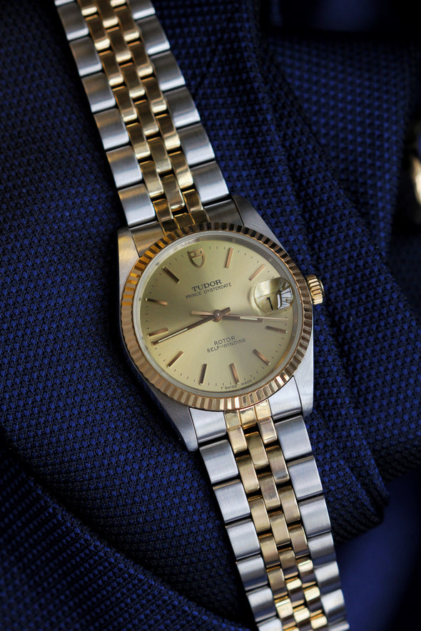 Tudor Vintage Oyster Date Champagne Dial Watch