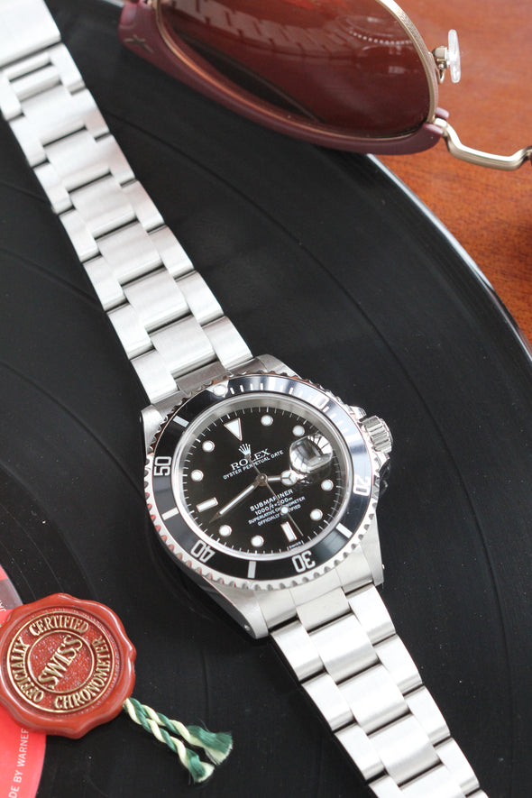 Rolex Submariner Date Black Dial Watch Ref: 16610