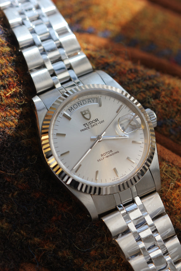 Tudor Prince Date-Day 76214 sunburst dial watch