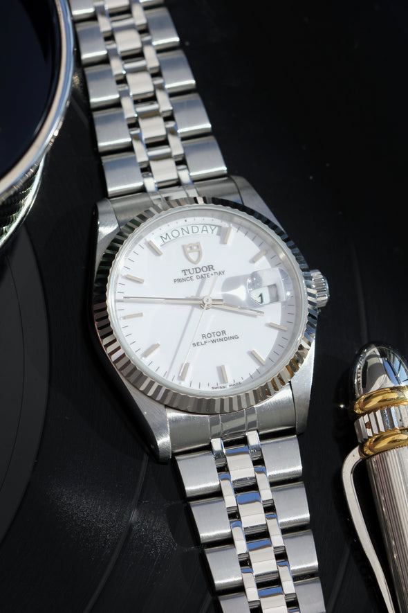 Tudor Prince Date-Day 76214 White Dial Watch