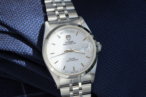 Tudor Prince Date-Day 76200 White Dial Watch