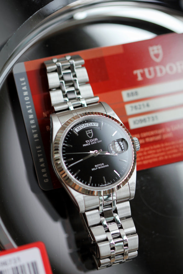 Tudor Prince Day-Date 76214 Black Dial Watch 2014 Full-Set