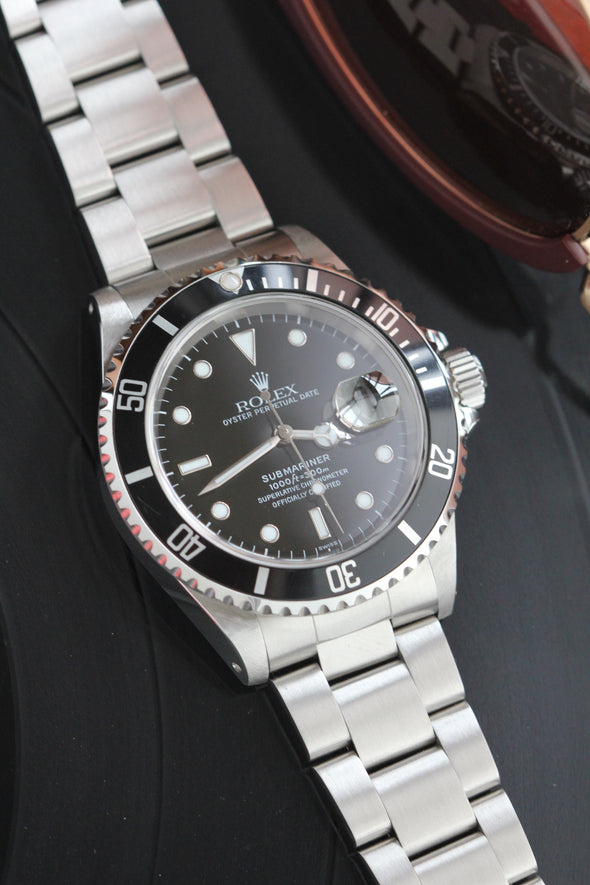 Rolex Submariner Date Black Dial Watch Ref: 16610