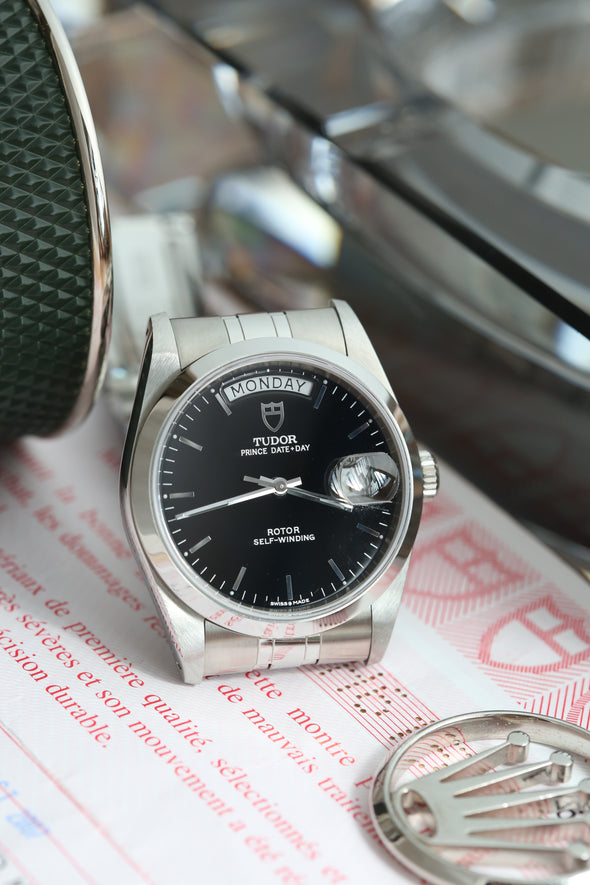 Tudor Prince Date-Day Black Dial Watch