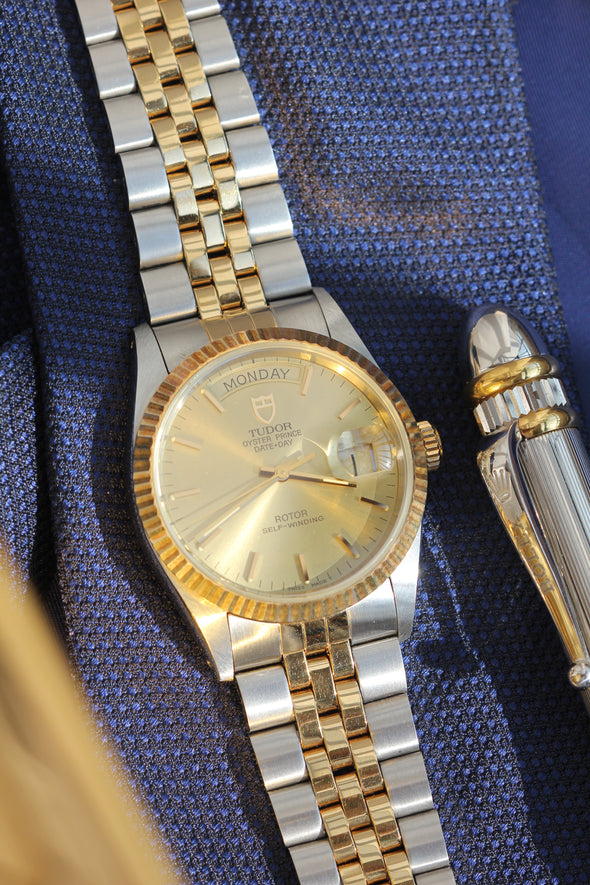 Tudor Oyster Prince Date-Day Champagne Dial Watch