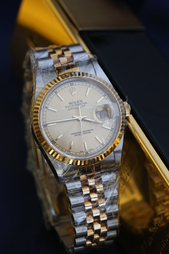 Rolex Oyster Perpetual Datejust Champagne Dial NOS Full-Set