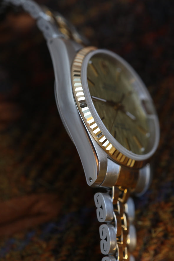 Tudor Prince Date Gold Linen Dial Watch