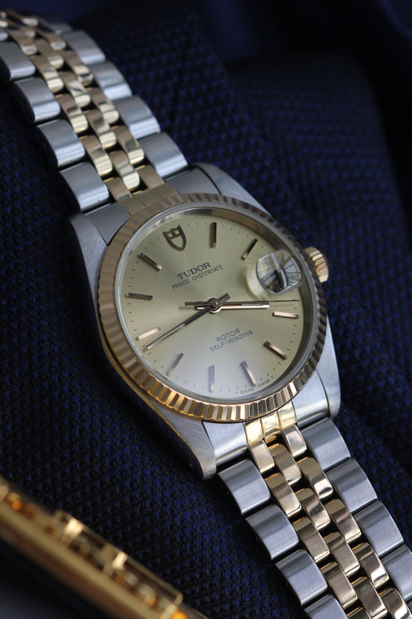 Tudor Vintage Oyster Date Champagne Dial Watch