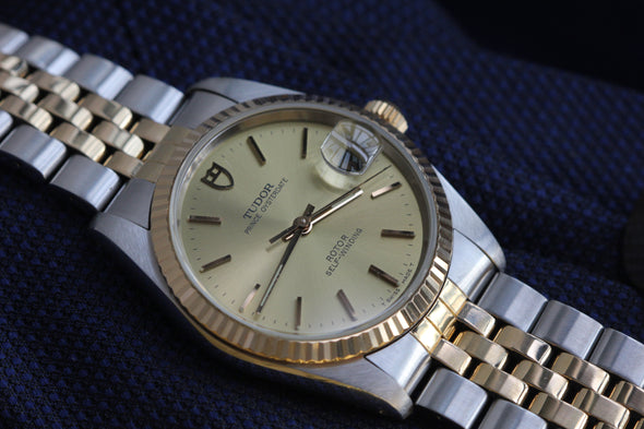 Tudor Vintage Oyster Date Champagne Dial Watch