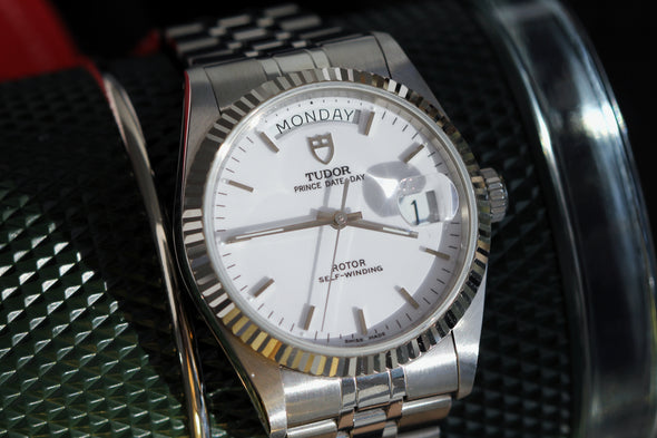 Tudor Prince Date-Day 76214 White Dial Watch