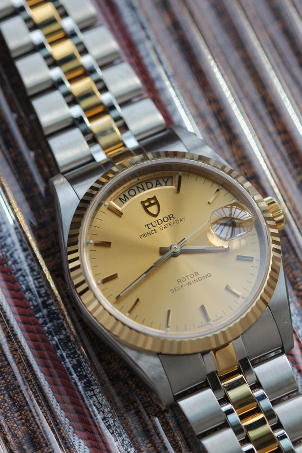 Tudor Prince Date-Day 76213 champagne Dial NOS